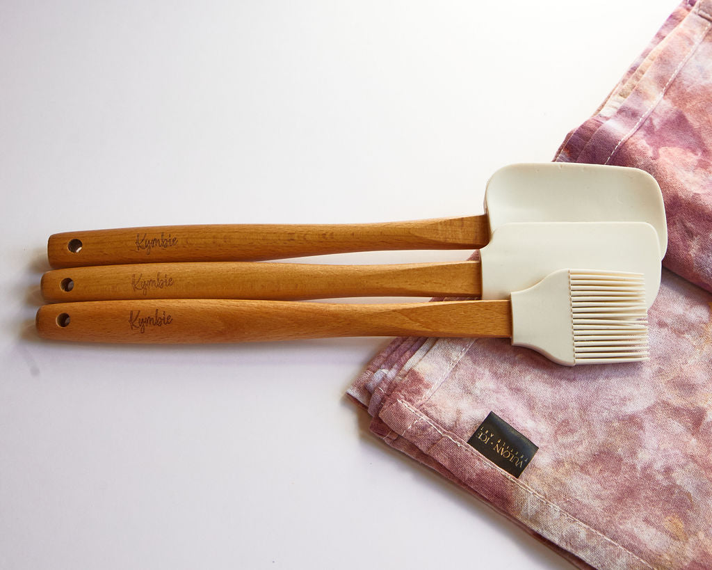 Kymbie® 3 Piece Kitchen Spatula Set: Spatula, Pastry, & BBQ Brush