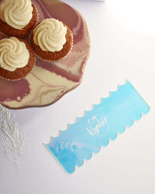 Kymbie® 3 Piece Iridescent Acrylic Cake Disc and Scraper Set