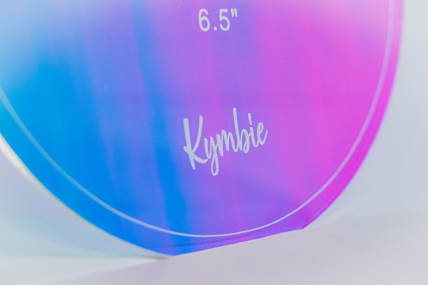 Kymbie® 3 Piece Iridescent Acrylic Cake Disc and Scraper Set