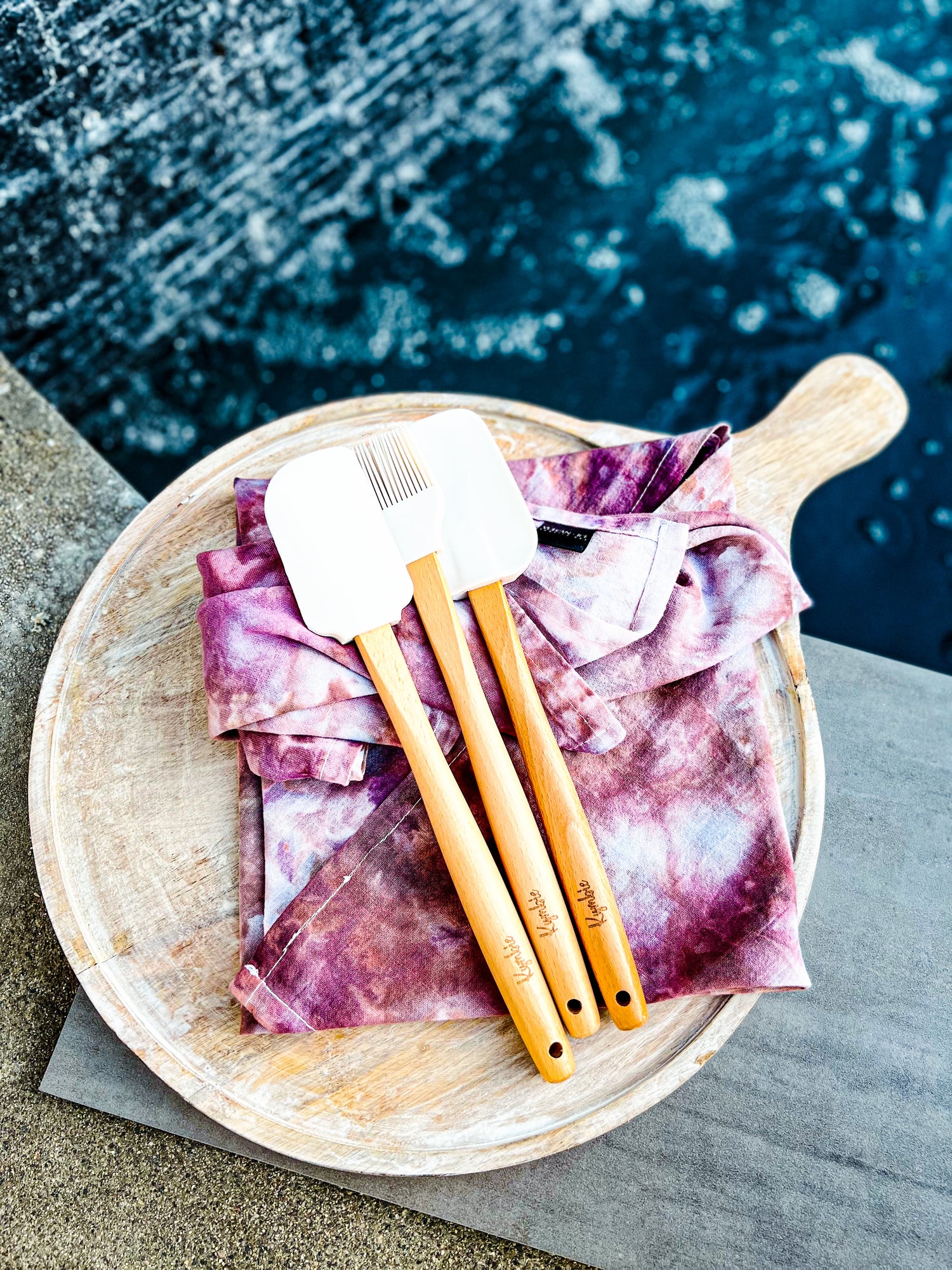 kymbie bakerista spatula set vulcan ice kitchen towel