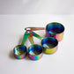 Kymbie® Iridescent Rainbow Set: Measuring Cups, Measuring Spoons and Cake Scraper
