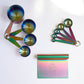 Kymbie® Iridescent Rainbow Set: Measuring Cups, Measuring Spoons and Cake Scraper