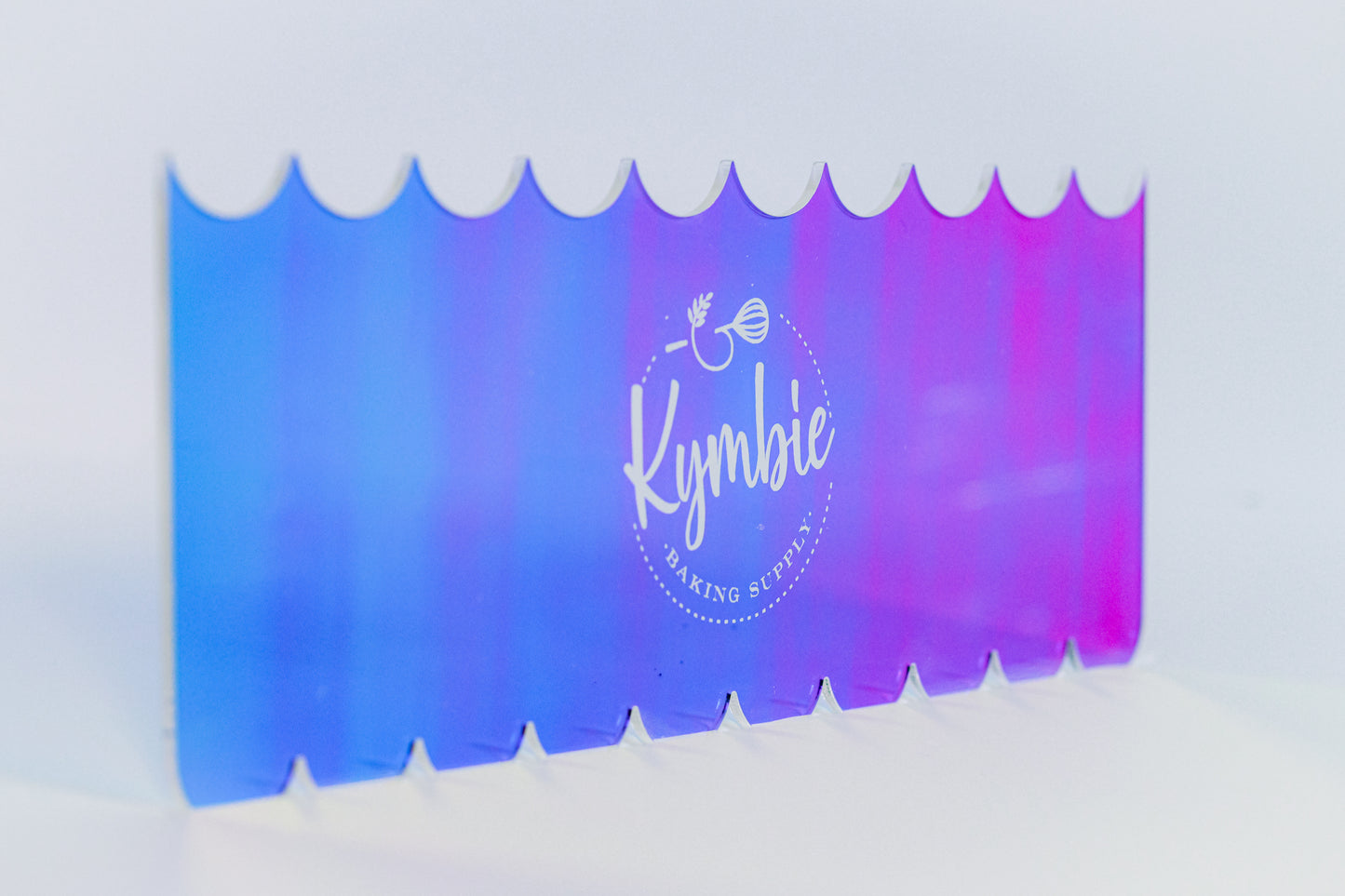 Kymbie® 3 Piece Iridescent Acrylic Cake Disc and Scraper Set